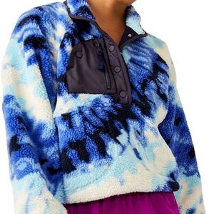 Free People Hit the Slopes (Rocky Ridge) Pullover  - Ocean Tie Dye Combo